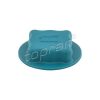 A close-up photograph of the TOPRAN 1357390 expansion tank cap, essential for maintaining optimal coolant levels.
