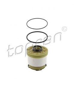 A close-up photograph of a TOPRAN U2Y013ZA5A fuel-filter, essential for maintaining engine performance.