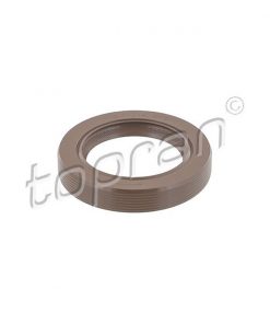 A detailed photograph showcasing the TOPRAN 24131218847 shaft seal, an essential component for automatic transmissions.