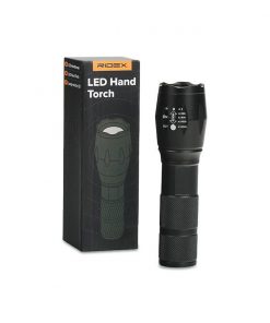 A close-up photograph of the RIDEX 2478A0004 LED hand torch, providing bright illumination.
