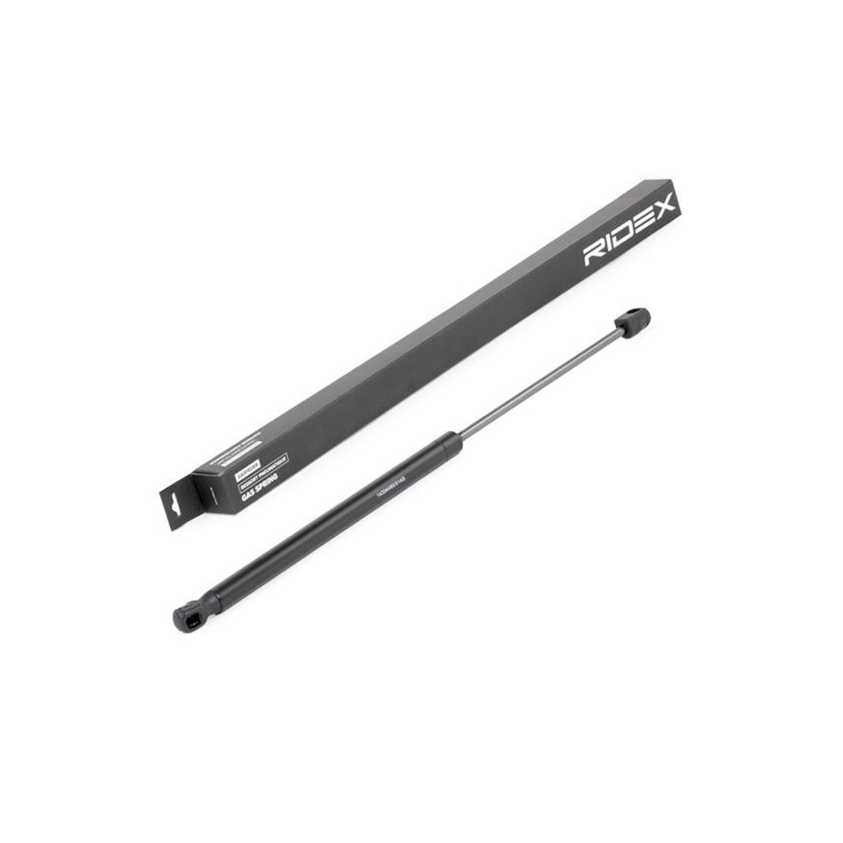 Gas Spring Bonnet Strut Left by RIDEX, Part Number 6Q0823359C, providing reliable support for opening and closing vehicle bonnets.